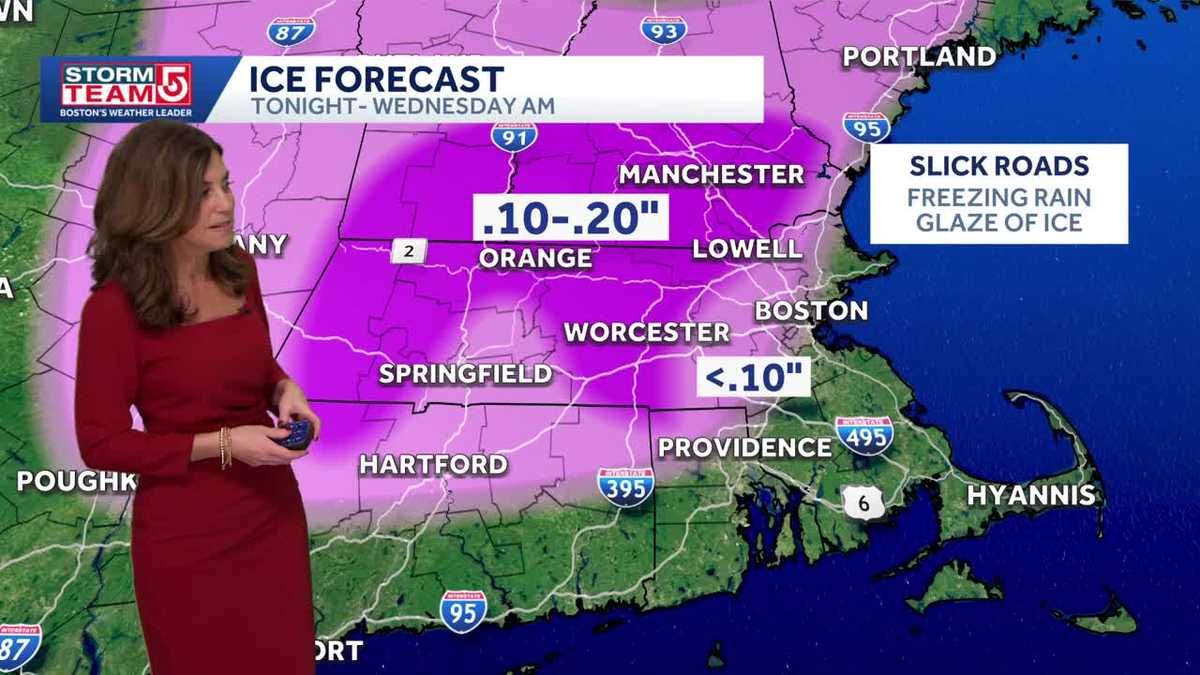 Freezing rain, ice moves in tonight