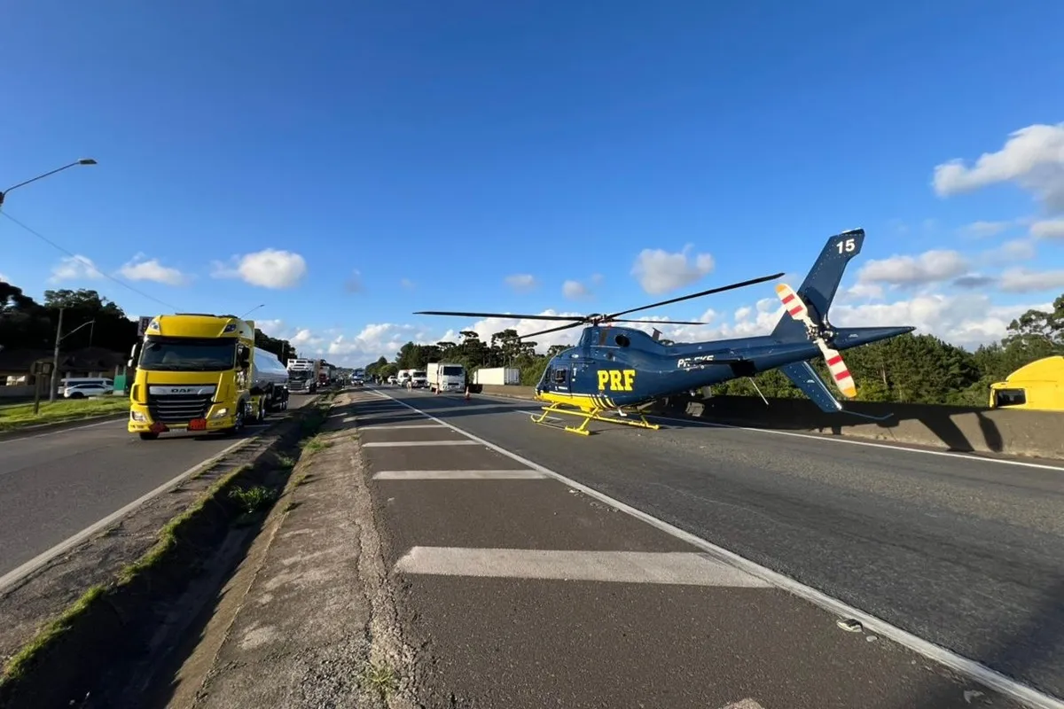 Atropelamento na BR-376 deixa pedestre gravemente ferida