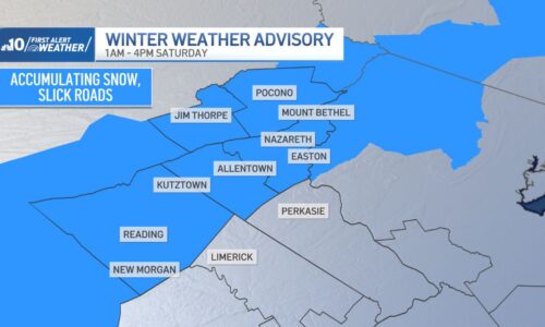 Light snow to fall in Philly, Pennsylvania suburbs on Saturday – NBC10 Philadelphia
