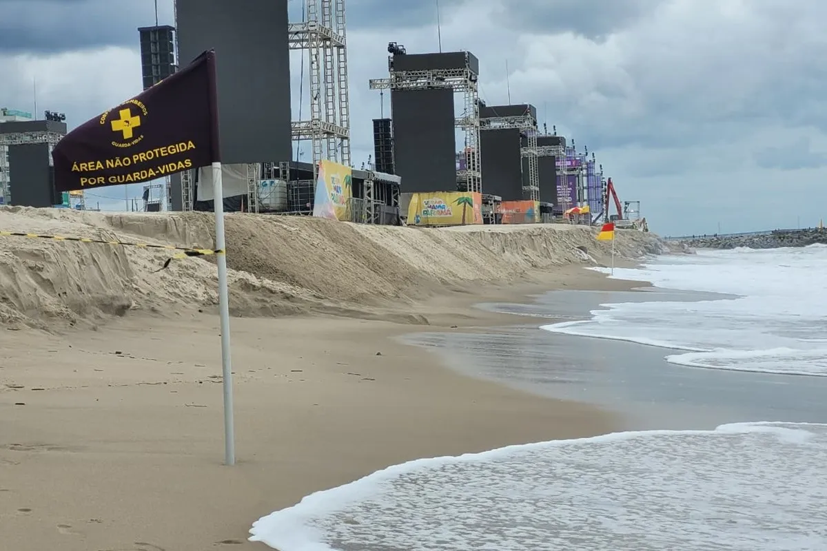 Erosão em Matinhos está em manutenção; shows serão afetados?