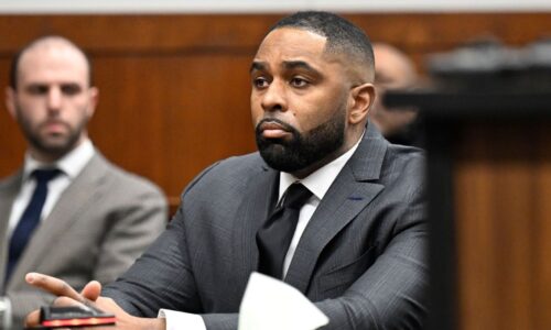 Ex-Michigan football coach Sherrone Moore returns to court