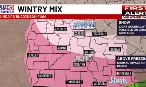 Wintry mix possible Sunday morning across South Georgia