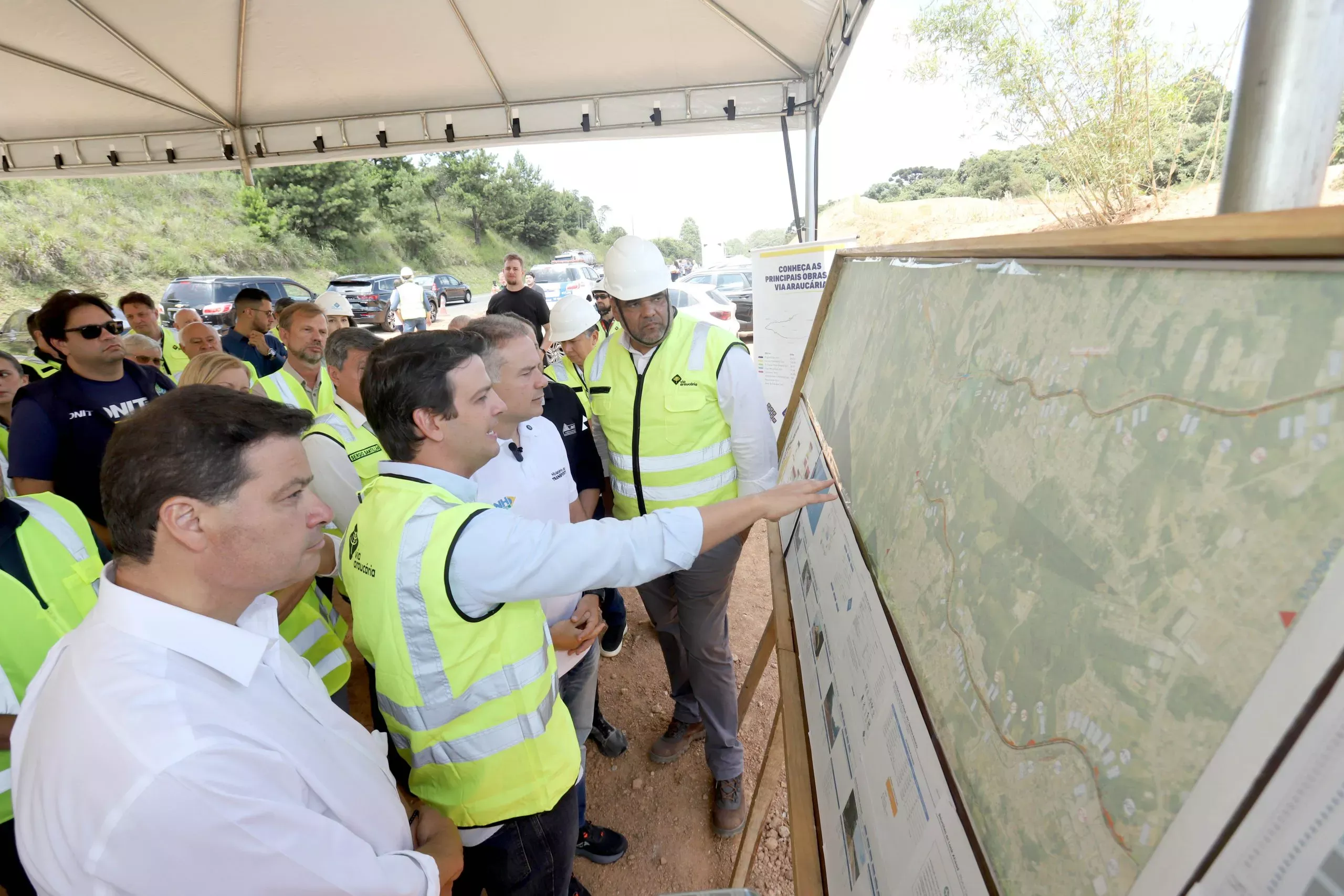 Obras de duplicação do Contorno Norte de Curitiba são vistoriadas