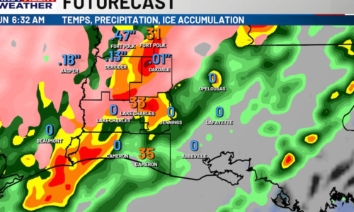 Rain is likely for all with an ice threat still possible for northern SWLA