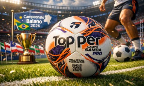 Topper apresenta bola oficial do Campeonato Baiano 2026 e reforça presença no futebol brasileiro