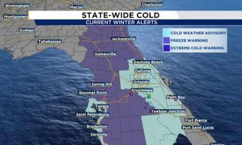 Which neighborhoods will feel the Florida freeze the most?