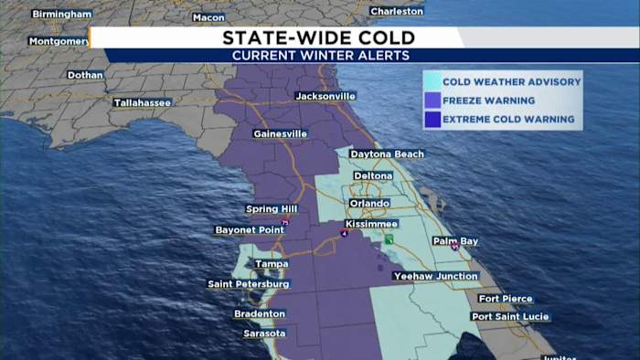Which neighborhoods will feel the Florida freeze the most?