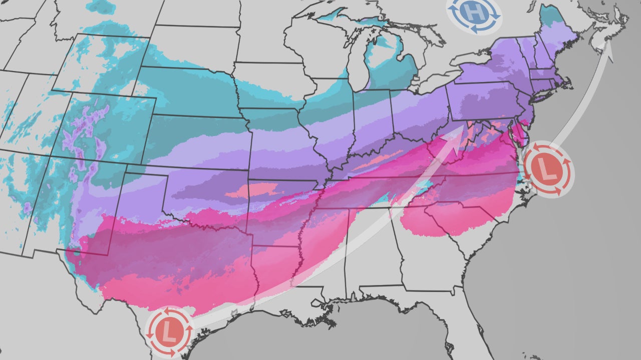 Winter Storm Shifting Track Targets 230 Million With Ice, Snow