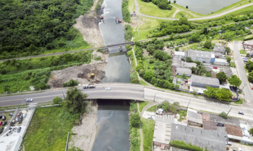 Obras no Canal Belém bloqueiam rua no Hauer por três meses