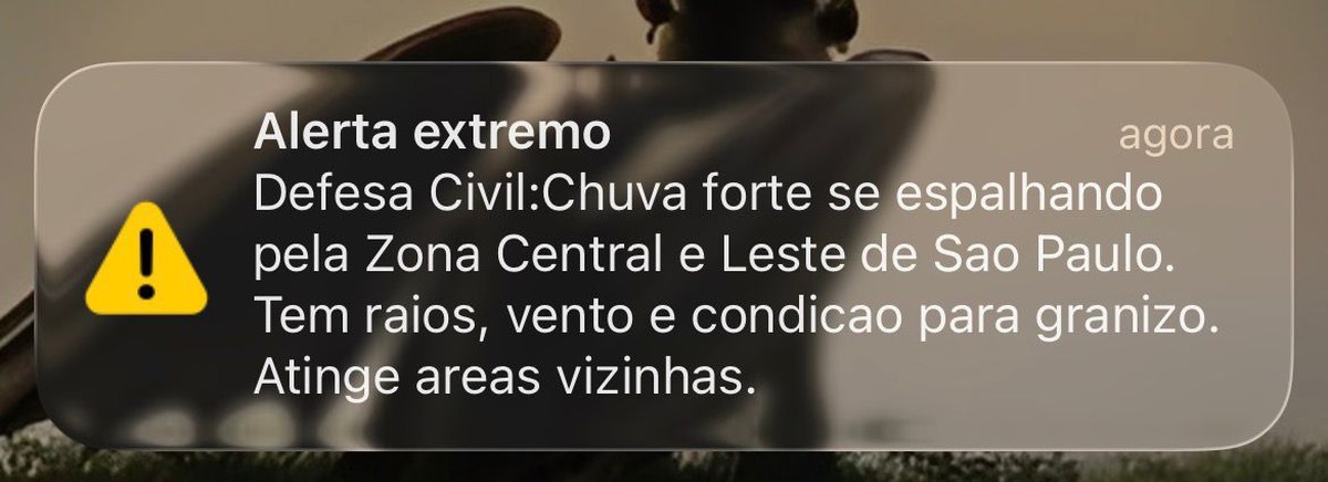 Defesa Civil emite ‘alerta extremo’ de chuva forte em SP e estado de atenção para alagamentos