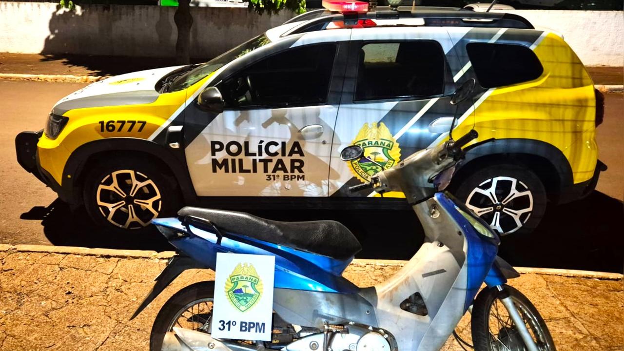 Condutor é detido após Polícia Militar constatar adulteração em Honda Biz no Município de Formosa do Oeste