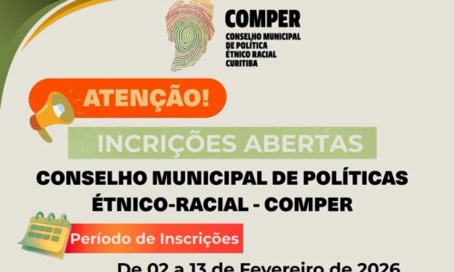 Curitiba abre inscrições para Conselho de Política Étnico-Racial
