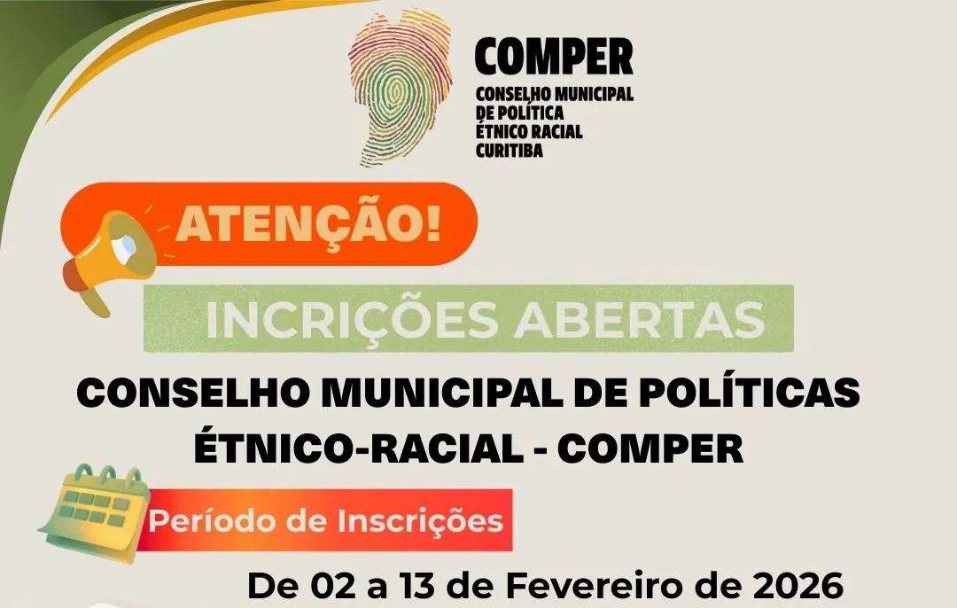Curitiba abre inscrições para Conselho de Política Étnico-Racial