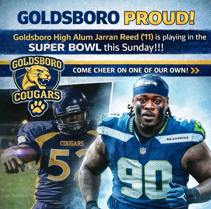 Goldsboro High Alum Jarran Reed Takes the Field in Super Bowl LX | Goldsboro Daily News