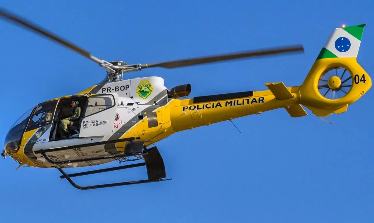 Helicóptero da Polícia Militar faz pouso de emergência no Paraná