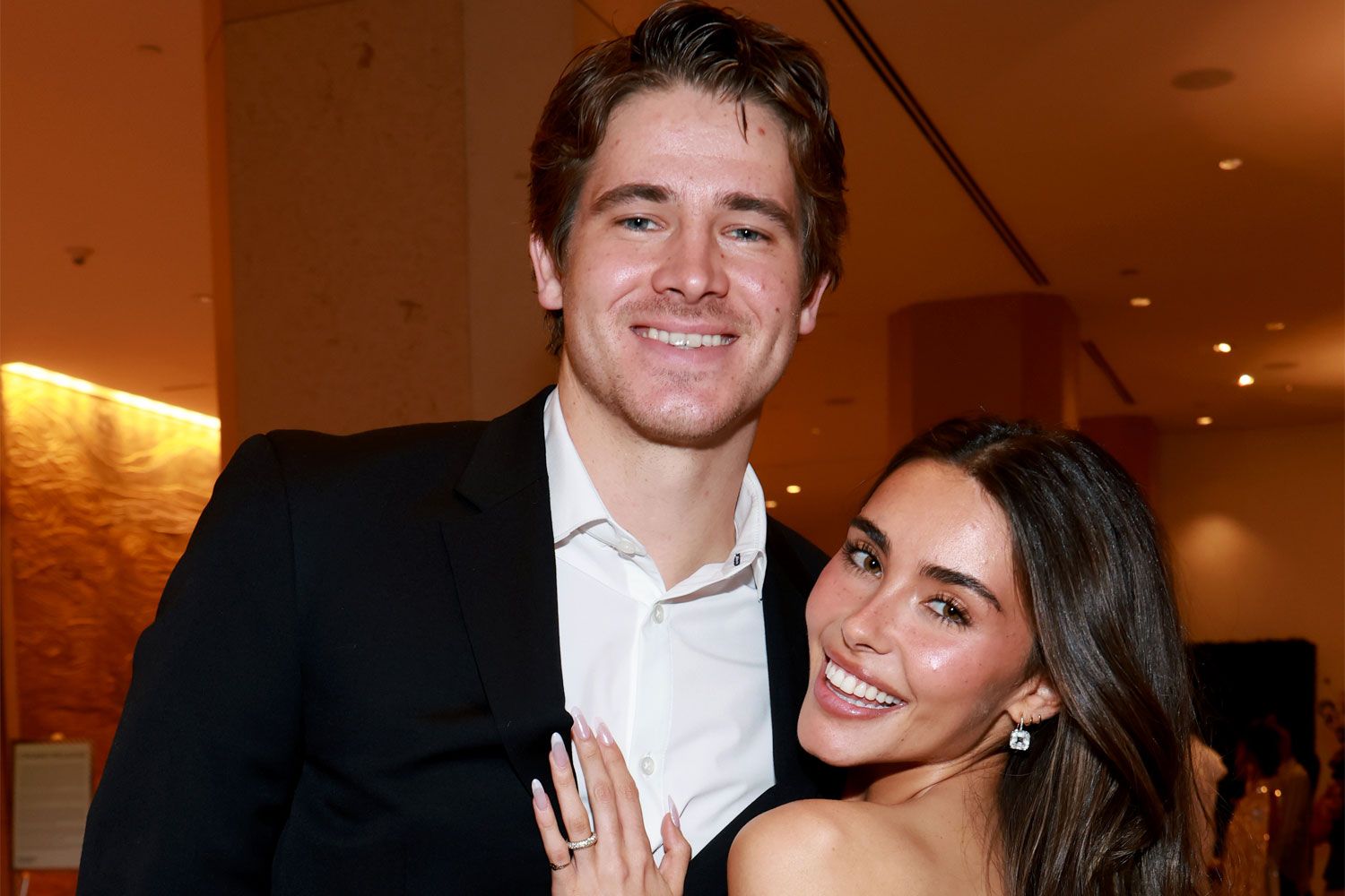 Madison Beer and Chargers QB Justin Herbert Pose at Clive Davis Grammys Party