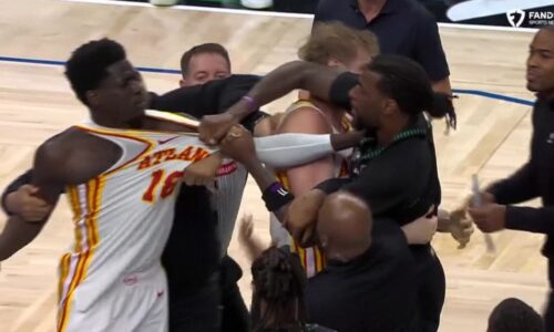 Naz Reid ejected during jersey-grabbing scuffle against Hawks Monday night