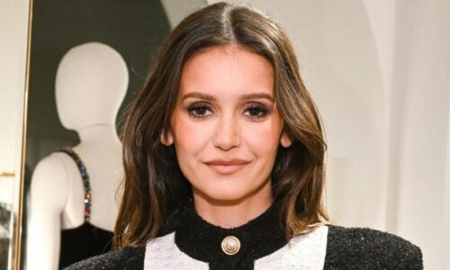 Nina Dobrev Keeps It Sleek in a Mini Dress for YSL Beauty