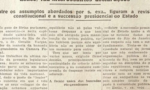 O deputado federal Getúlio Vargas fala ao Correio do Povo