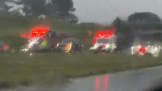 [UPDATE 11:38 a.m.: Video]Crash Blocks Lane on Northbound U.S. 101 at Humboldt Hill Onramp