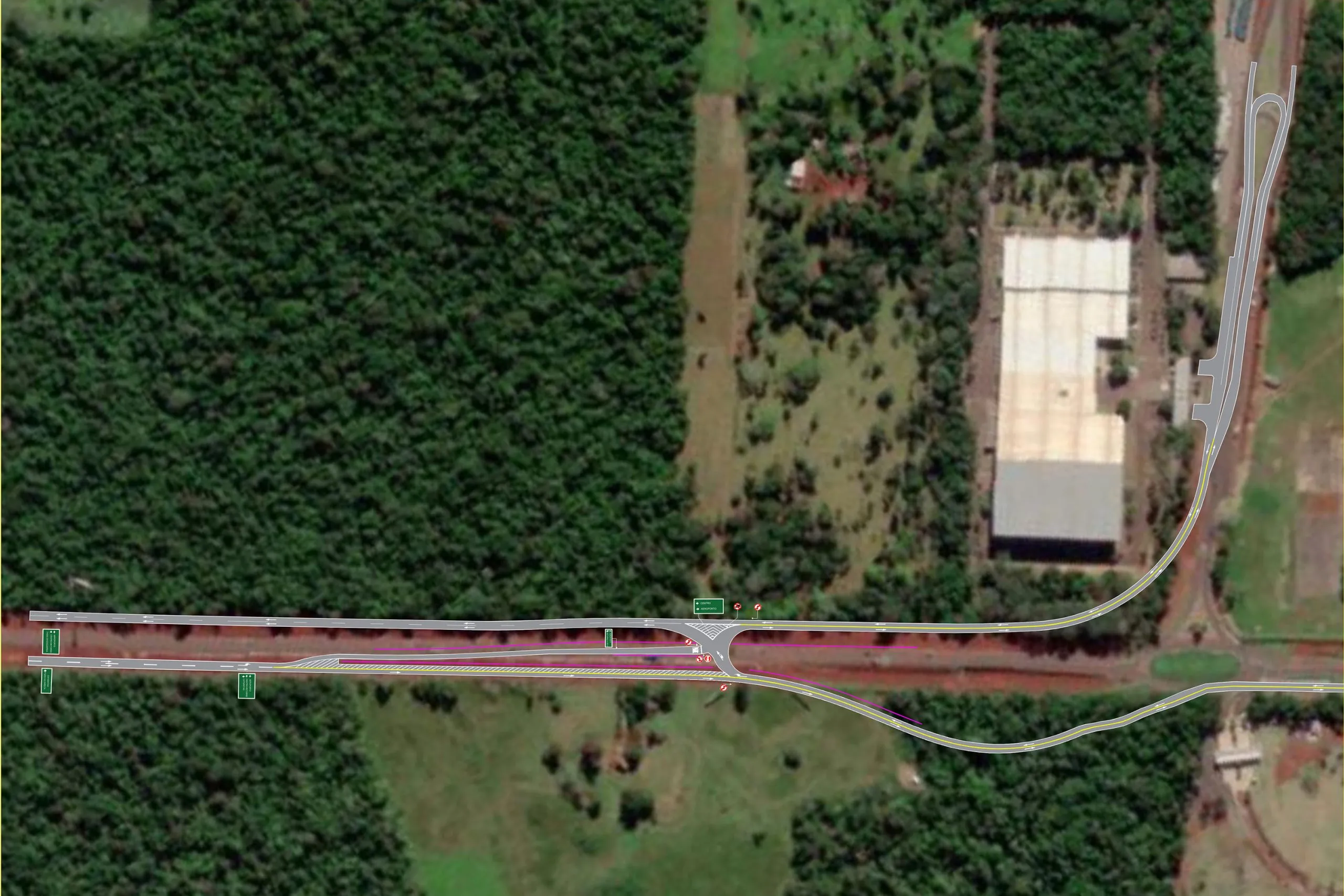 Acesso ao Aeroporto de Foz tem alterações por obra na BR-469