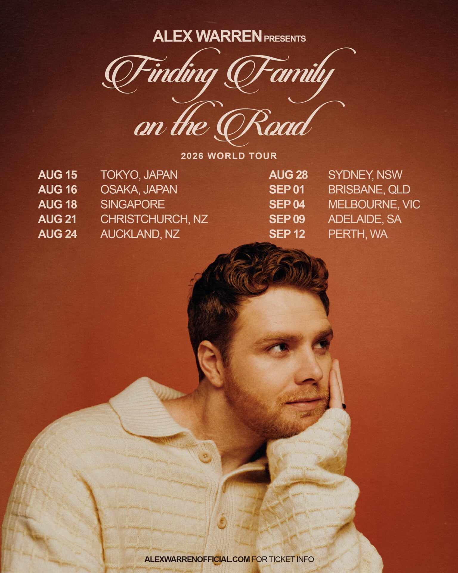 Alex Warren Adds Australia/NZ/Asia Dates For ‘Finding Family On The Road’ Tour