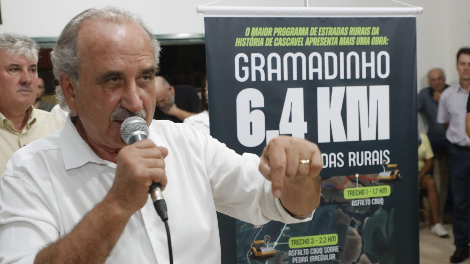 Cascavel avança com maior pacote de pavimentação rural da história já com anúncio de 22,3 km de novas obras em Gramadinho