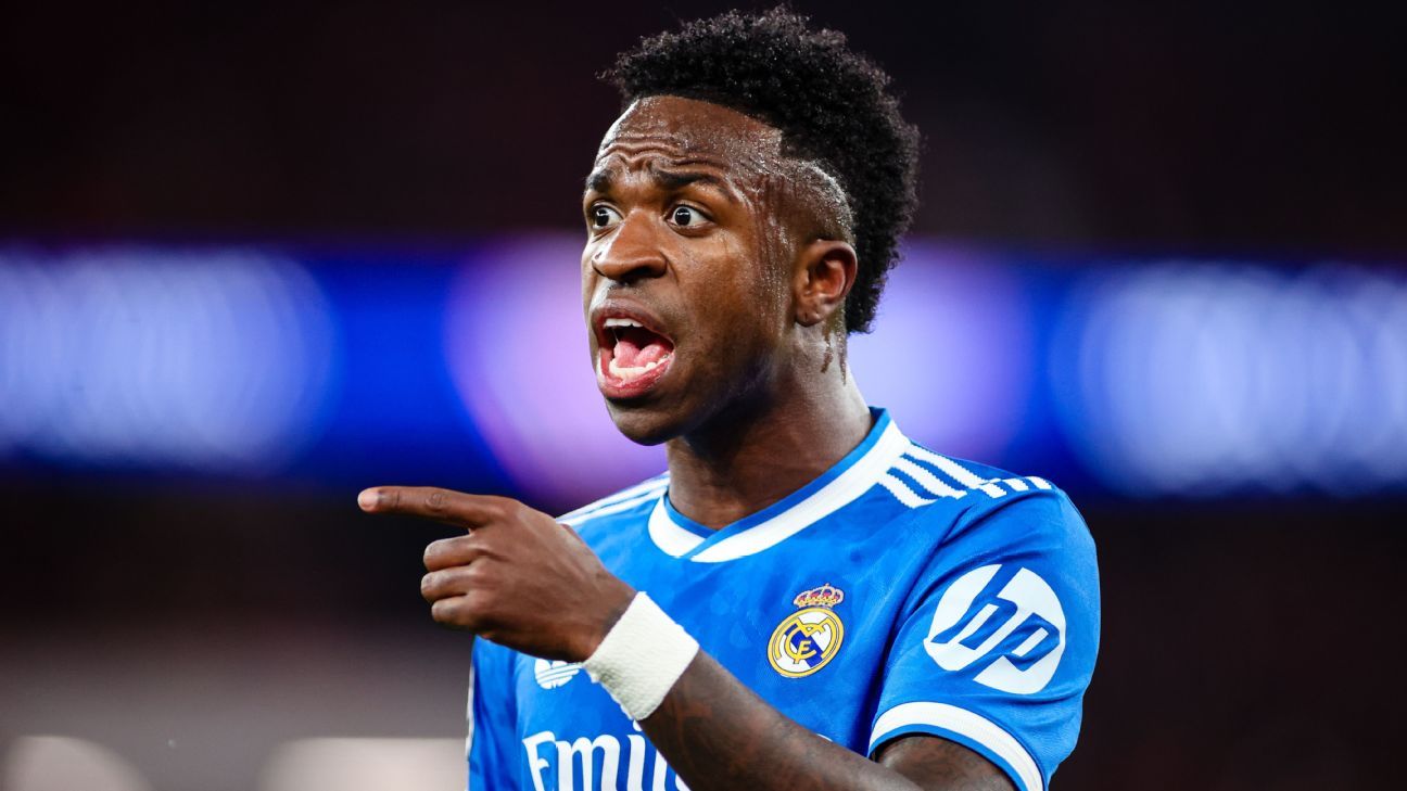 Hazard vê carreira de Vinicius Jr. em risco por tudo que brasileiro sofre: ‘Não me surpreenderia se dissesse que vai abandonar o futebol aos 30 anos’