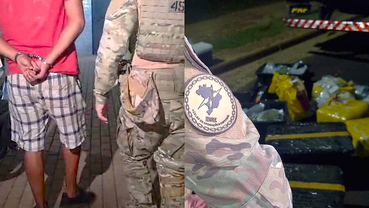 Motorista é preso com mais de 80 kg de drogas escondidas em carga na BR-277