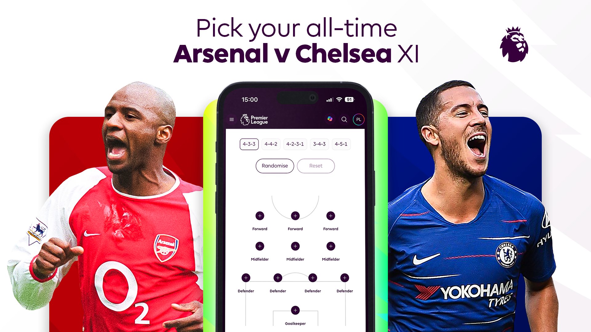 Pick your all-time COMBINED Arsenal and Chelsea line-up