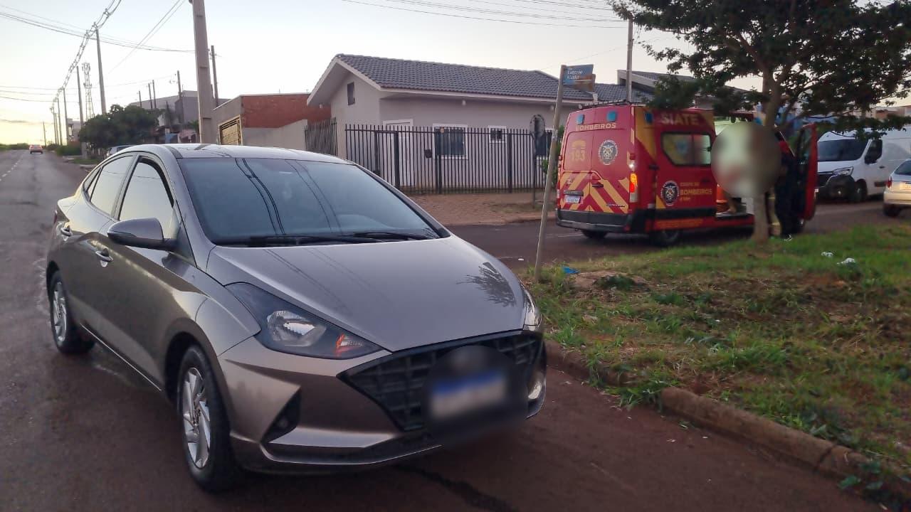 Acidente de trânsito deixa motociclista ferida no Florais do Paraná