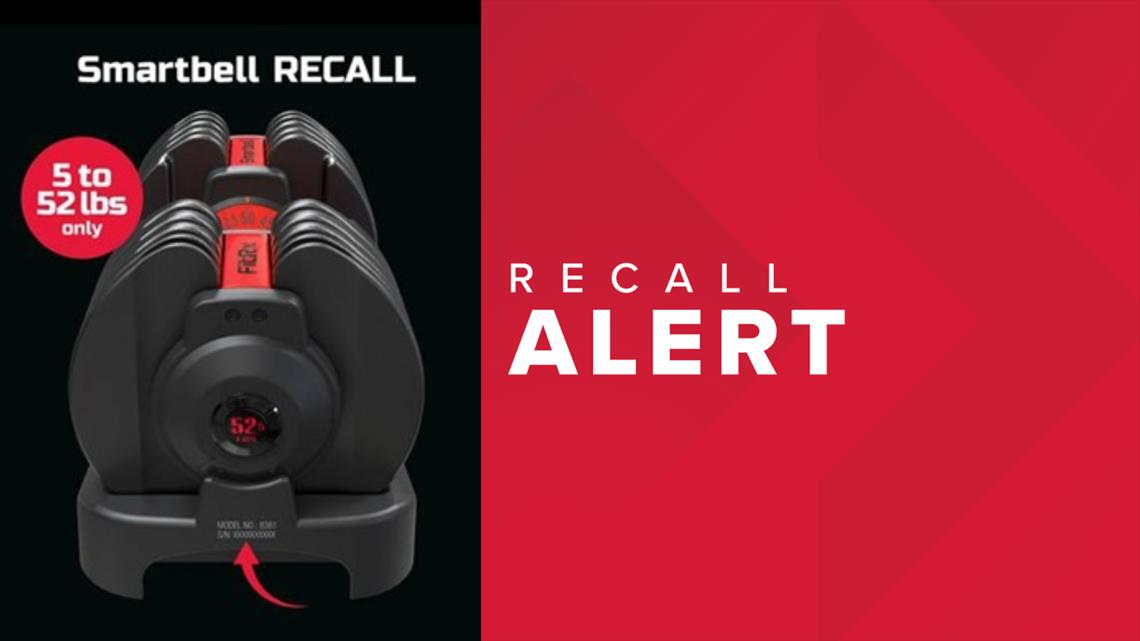 Adjustable dumbbells recalled after multiple injuries reported by dislodging weights