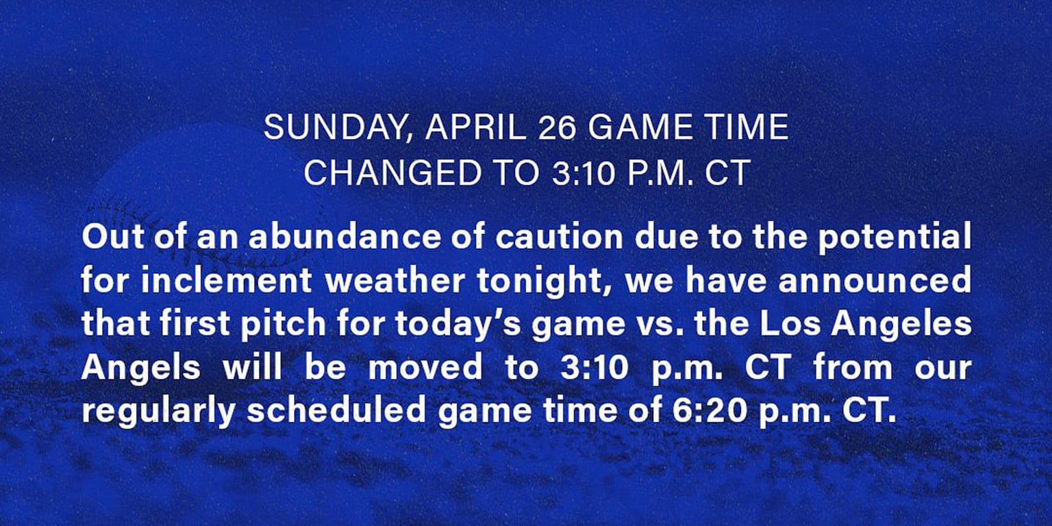 Angels-Royals April 26 game time moved