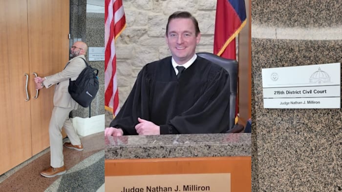 Attorneys rally at Harris County courthouse as viral judge backs down