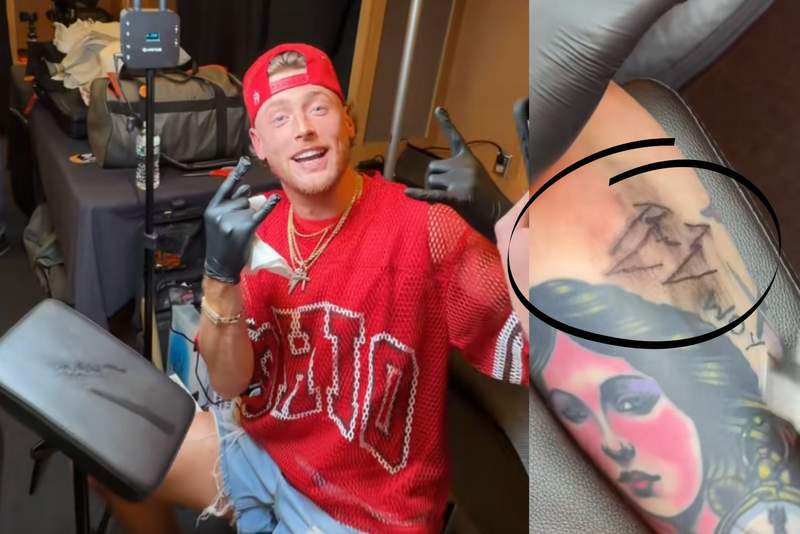 Bailey Zimmerman Tattooed His Own Signature Onto His Tattoo Artist [EXCLUSIVE]