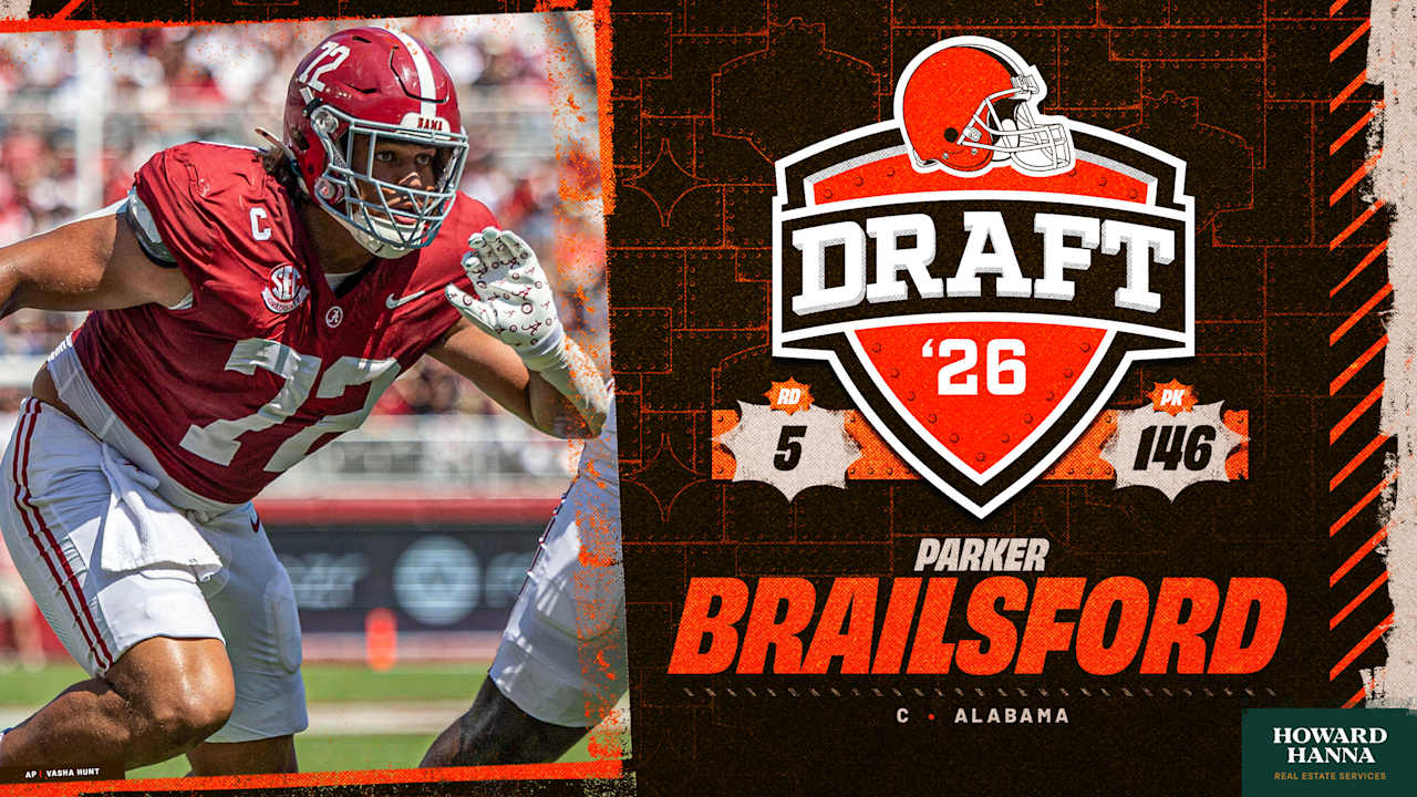 Browns select C Parker Brailsford with the No. 146 pick in the 2026 NFL Draft