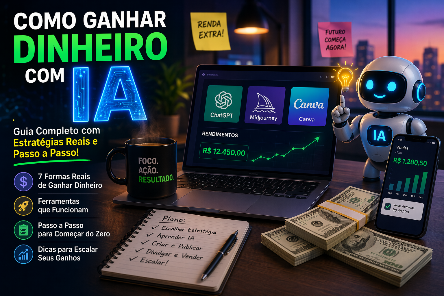 Como Ganhar Dinheiro com IA em 2026: Guia Completo com Estratégias Reais e Passo a Passo