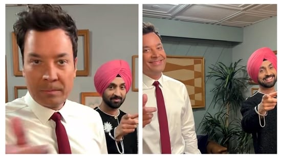Diljit Dosanjh returns to Jimmy Fallon’s The Tonight Show; teaches Jimmy some Bhangra moves. Watch