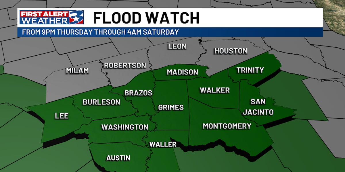 Flood Watch Issued for Majority of the Brazos Valley