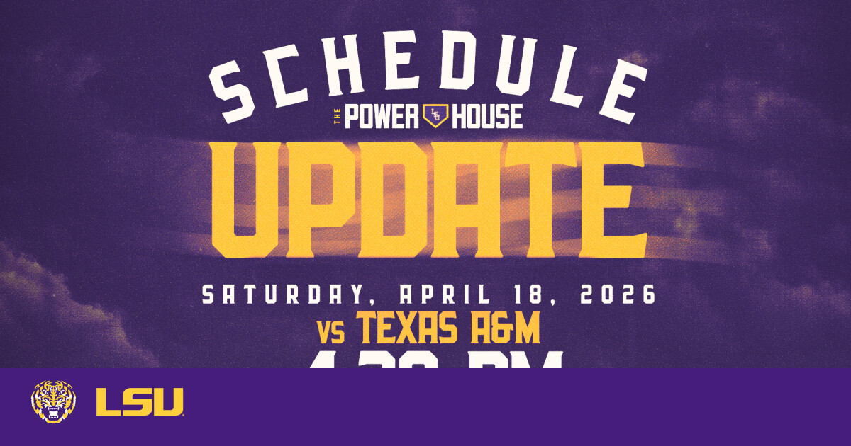Game 2 of LSU-Texas A&M Series to Start at 4:30 p.m. CT Saturday – LSU