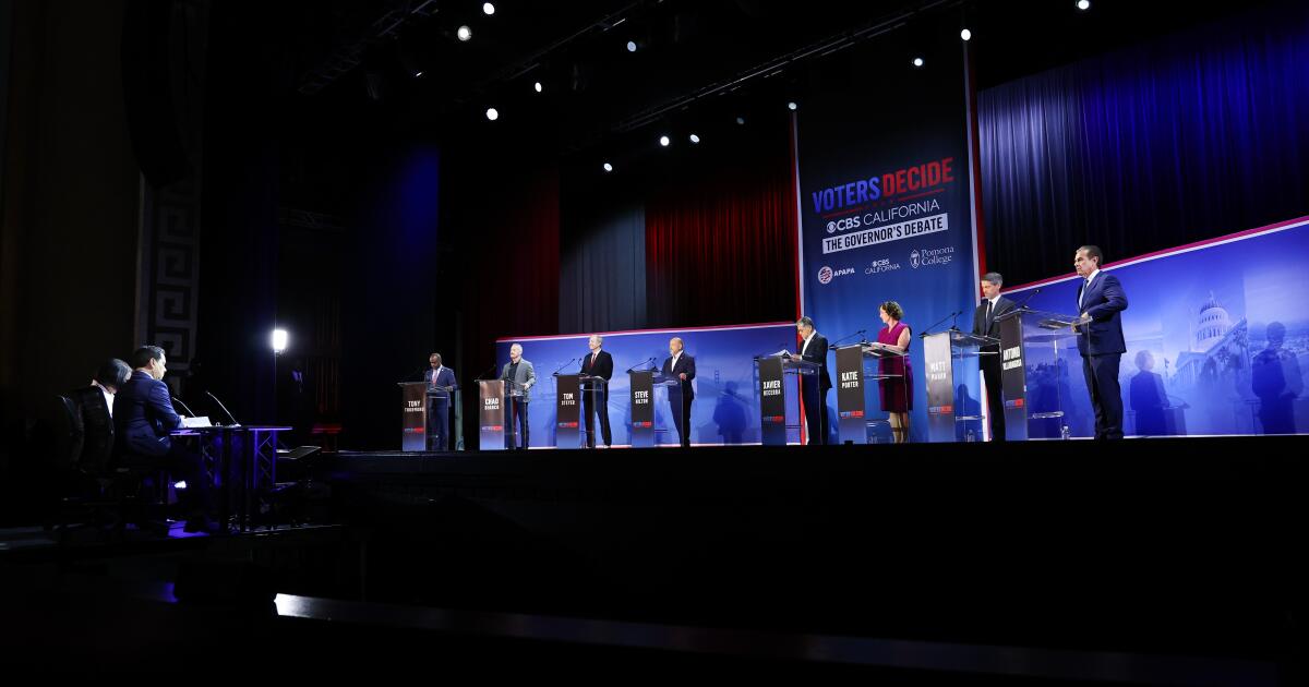 Live updates: California governor’s debate at Pomona College