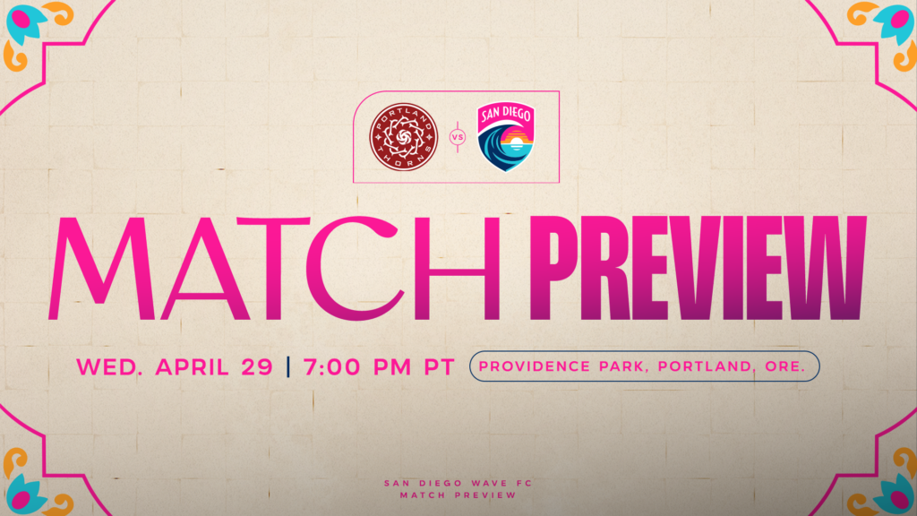 Match Preview: San Diego Wave FC Travel to Face Portland Thorns FC in Midweek Match
