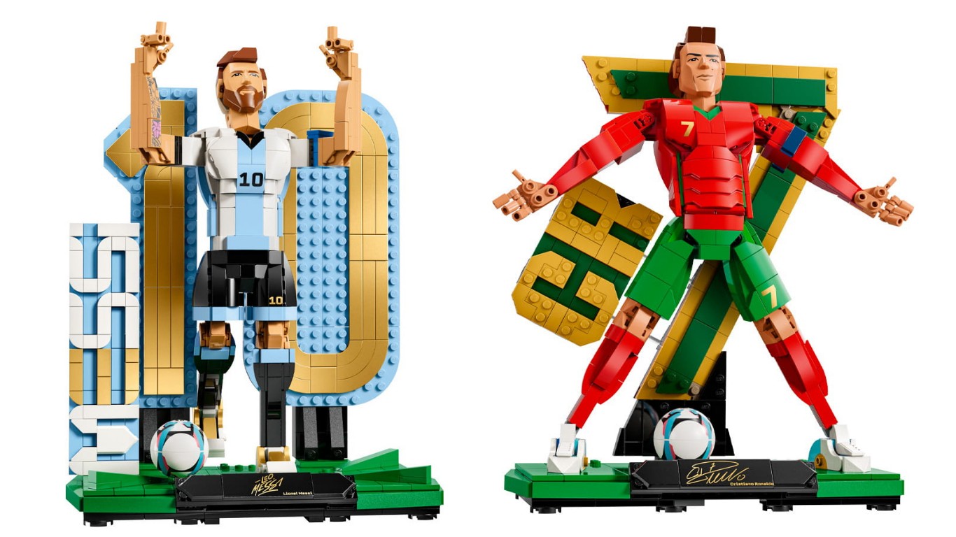 Messi, Cristiano Ronaldo, Mbappé e Vini Jr. ‘disputam’ taça da Copa do Mundo em comercial da Lego; veja vídeo
