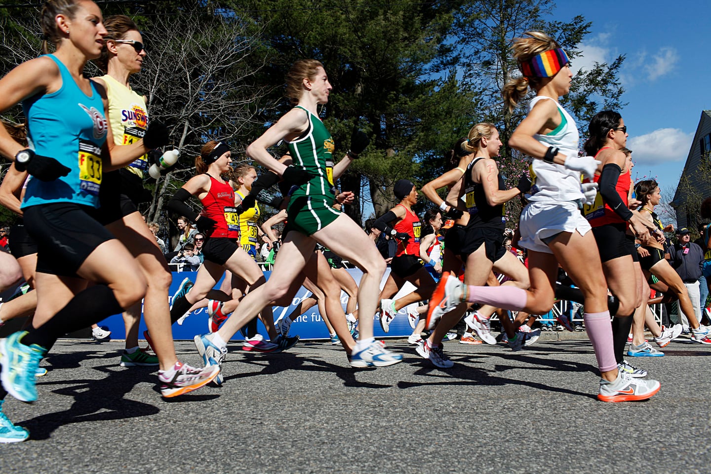 One Boston Marathon was a great weather year for runners