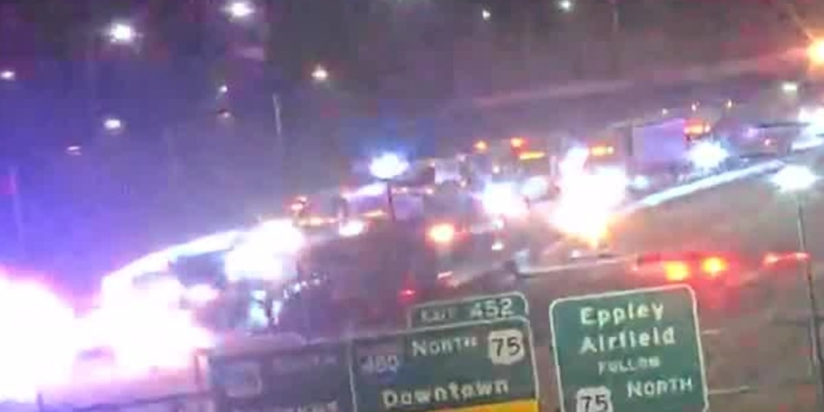 One taken to hospital after Interstate 80 pileup in Omaha