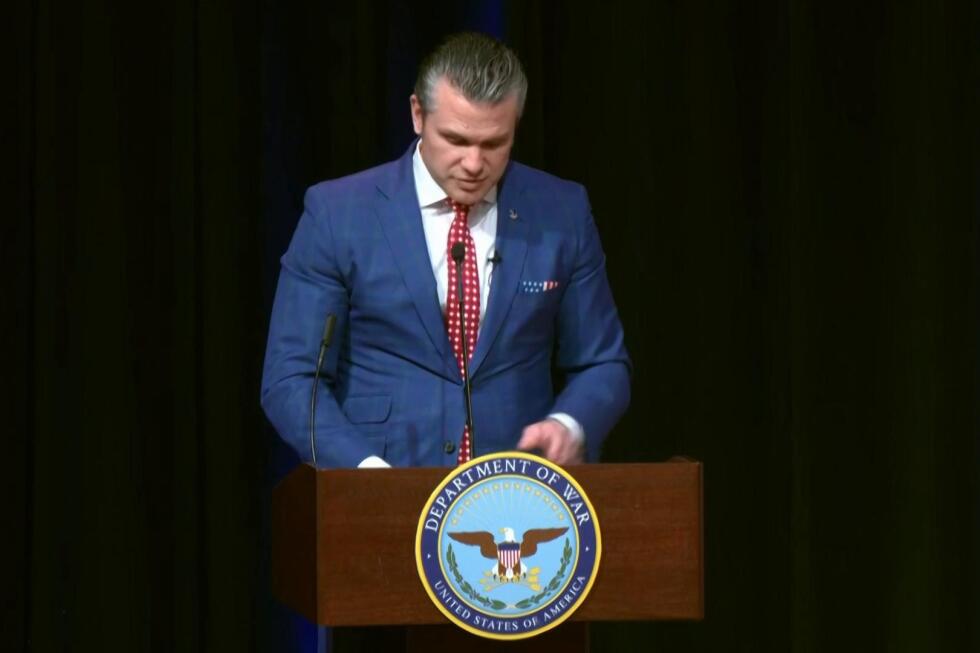 Pete Hegseth reads a prayer adapted from ‘Pulp Fiction’ during Pentagon service