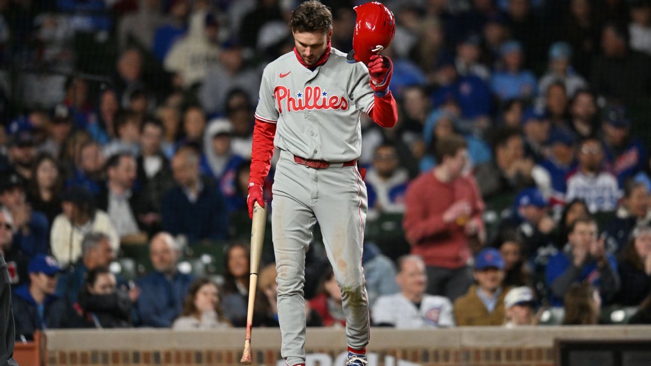 Phillies’ frustrations mount as Cubs deliver 8th loss in row