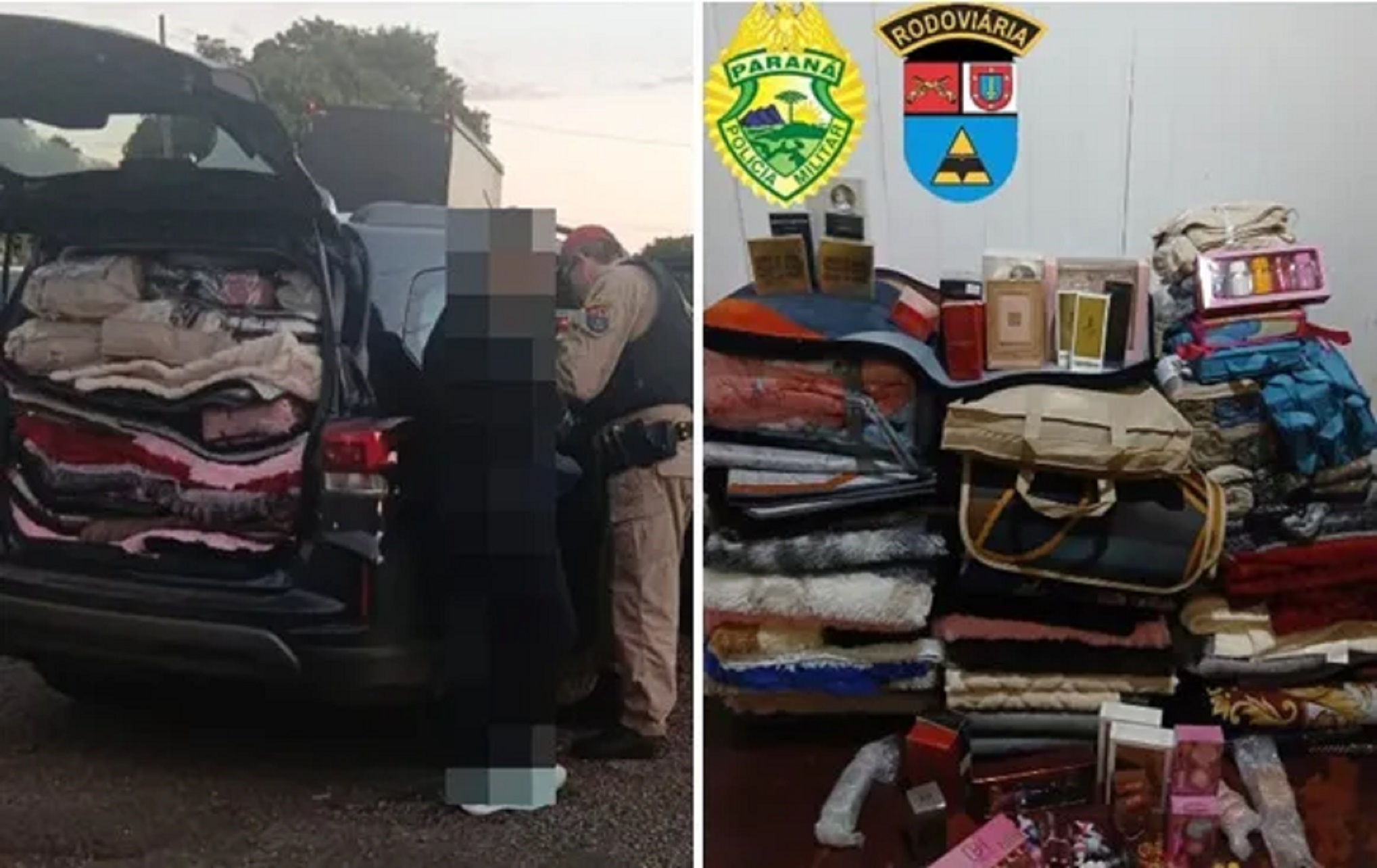 Polícia Rodoviária apreende mercadorias estrangeiras sem nota em Realeza