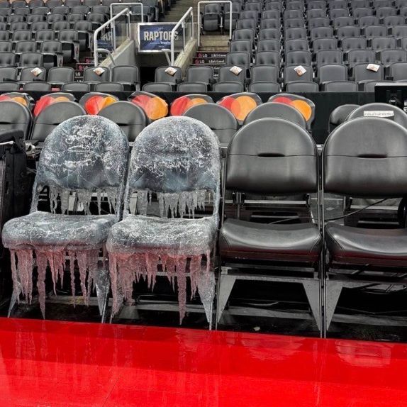Raptors nod to Drake’s rumored ‘Iceman’ album with icy seat display