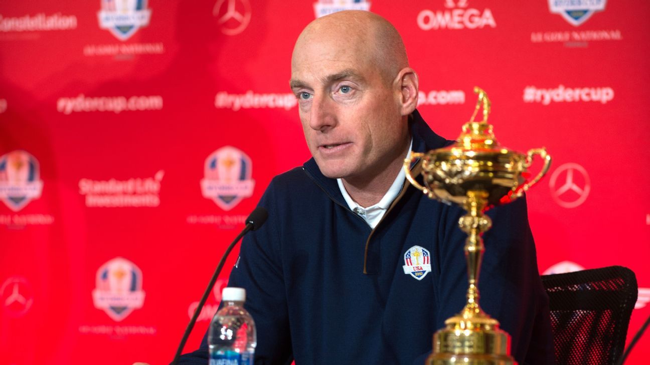 Report: Furyk to lead U.S. Ryder Cup team after Tiger Woods withdrew